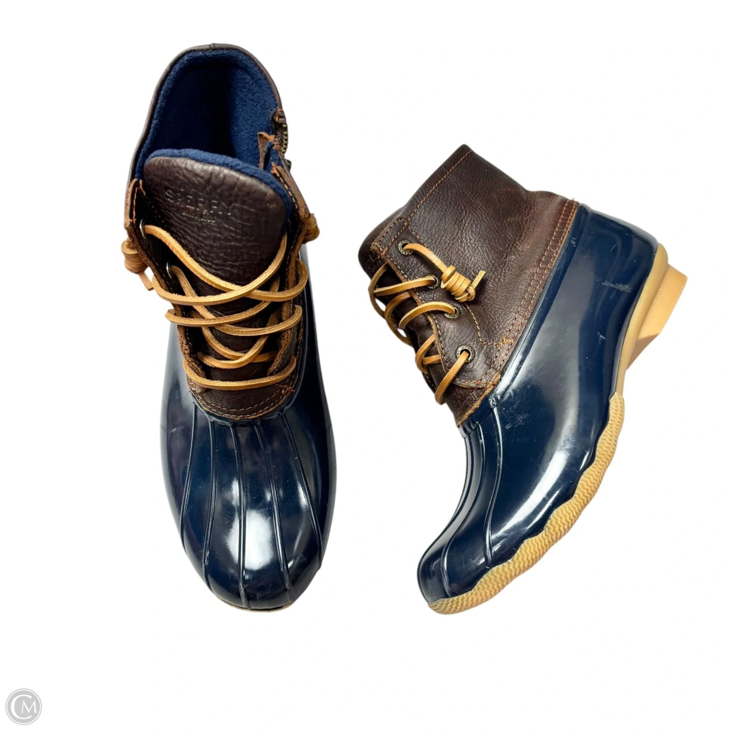 Boots Rain By Sperry In Blue & Brown, Size: 7
