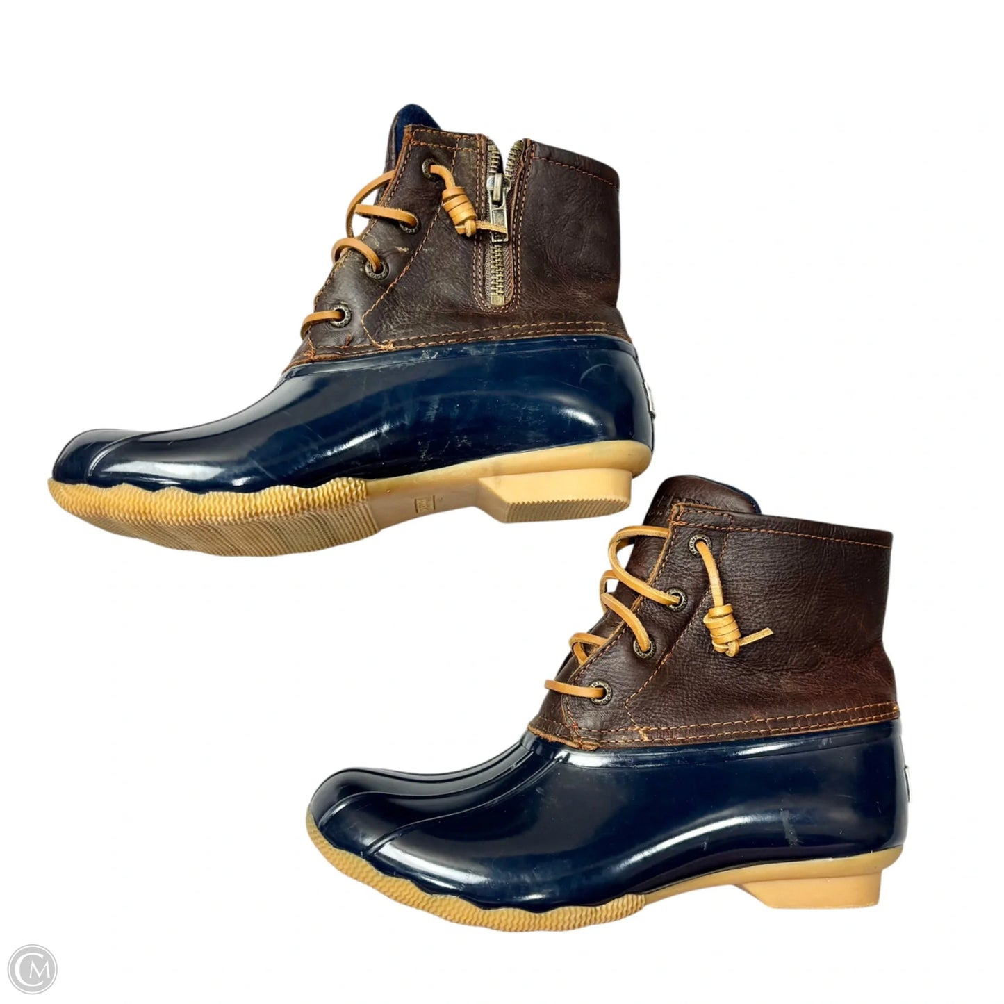 Boots Rain By Sperry In Blue & Brown, Size: 7
