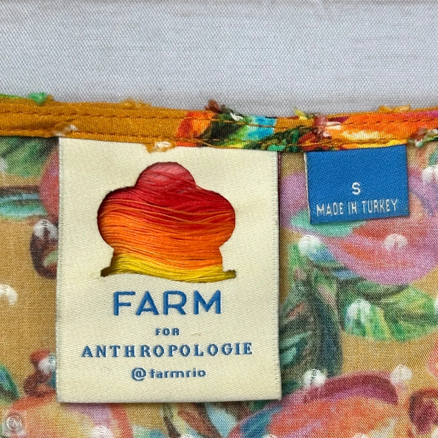 Top Long Sleeve By Farm Rio In Orange, Size: S