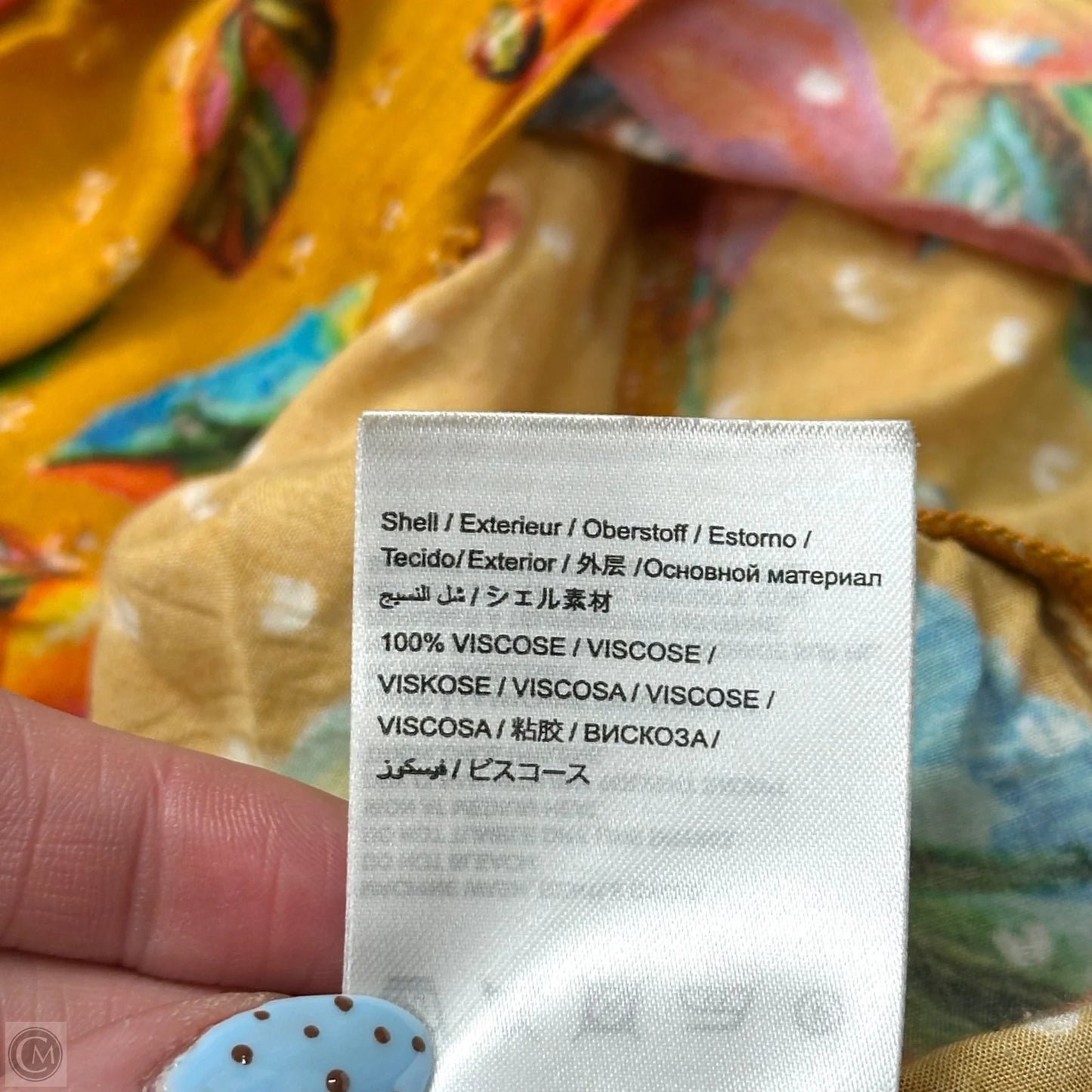 Top Long Sleeve By Farm Rio In Orange, Size: S