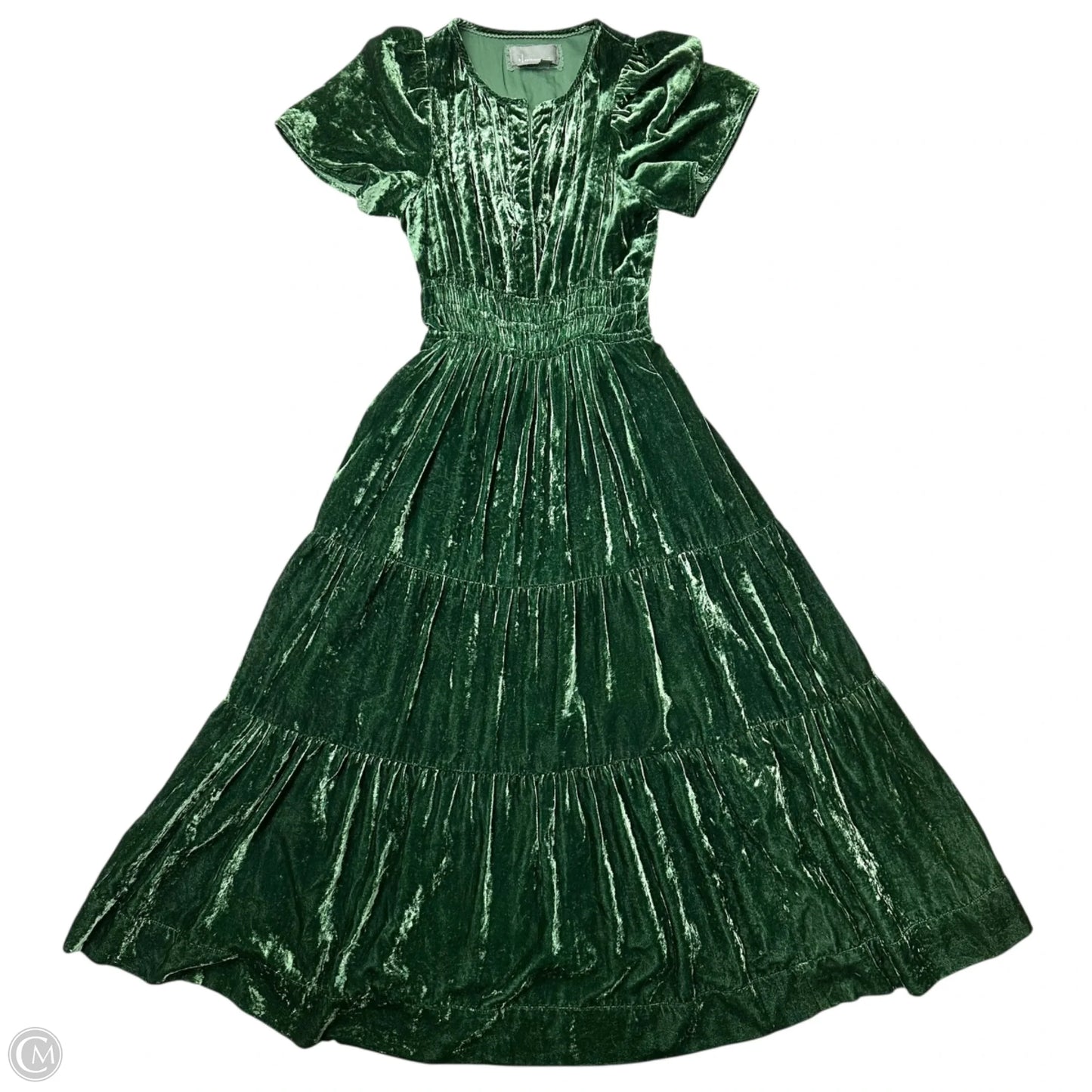 Dress Casual Midi By Anthropologie In Green, Size: Xxs