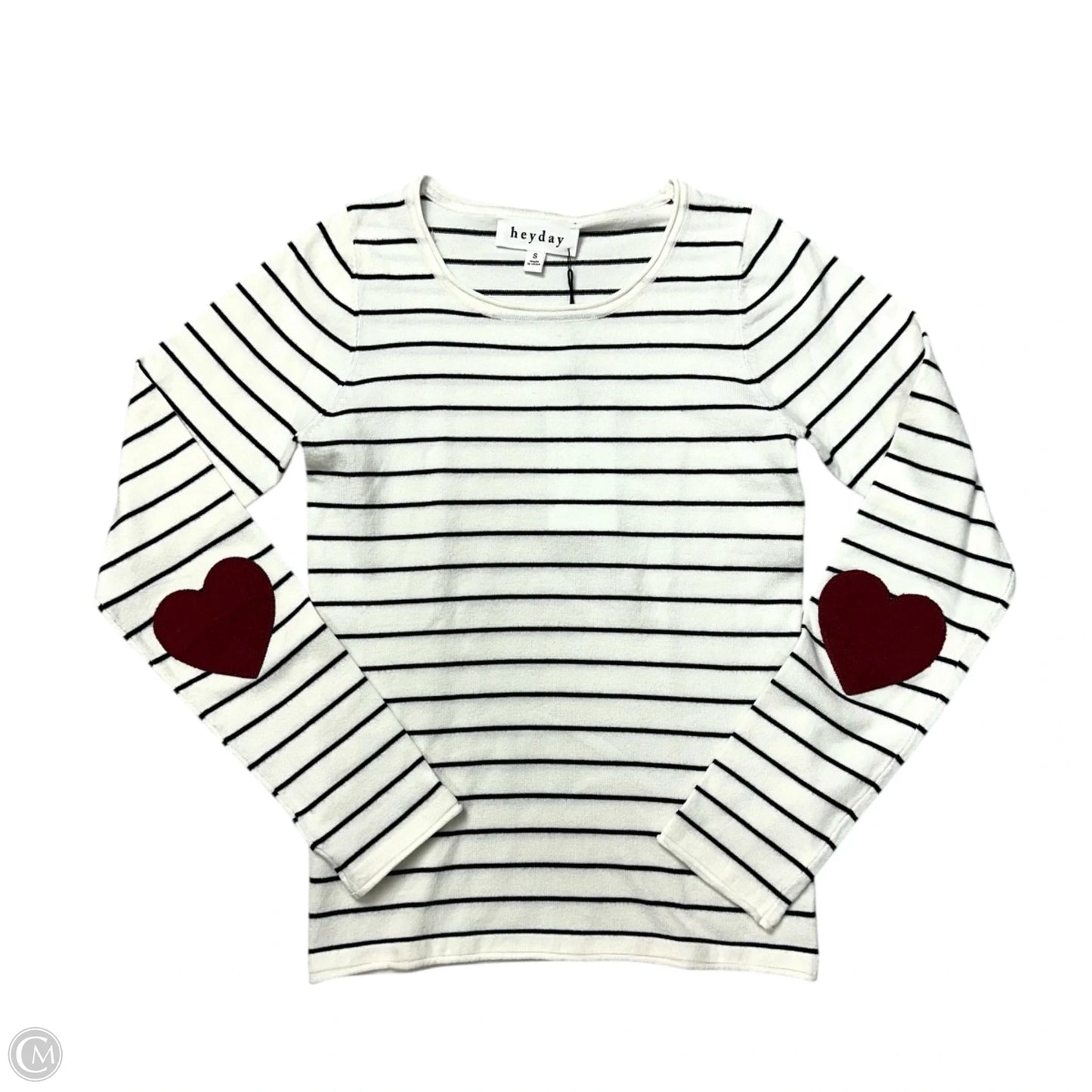 Top Long Sleeve By Heyday In Black & White, Size: S