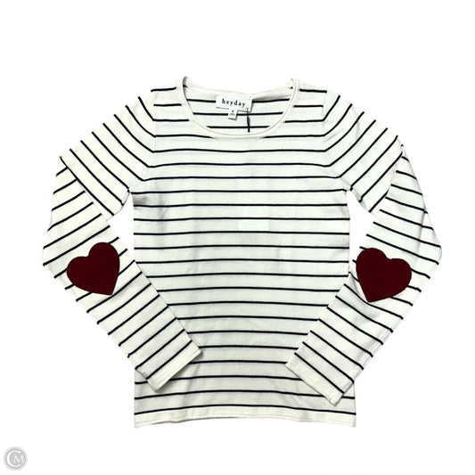 Top Long Sleeve By Heyday In Black & White, Size: S
