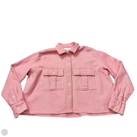 Jacket Shirt By Madewell In Pink, Size: Xxs