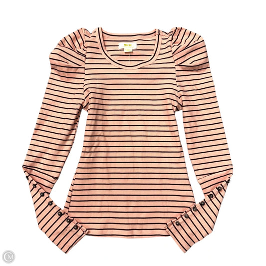 Top Long Sleeve By Maeve In Pink & Red, Size: Xxs