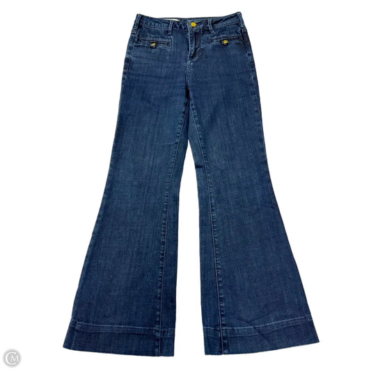 Jeans Flared By Pilcro In Blue Denim, Size: 0