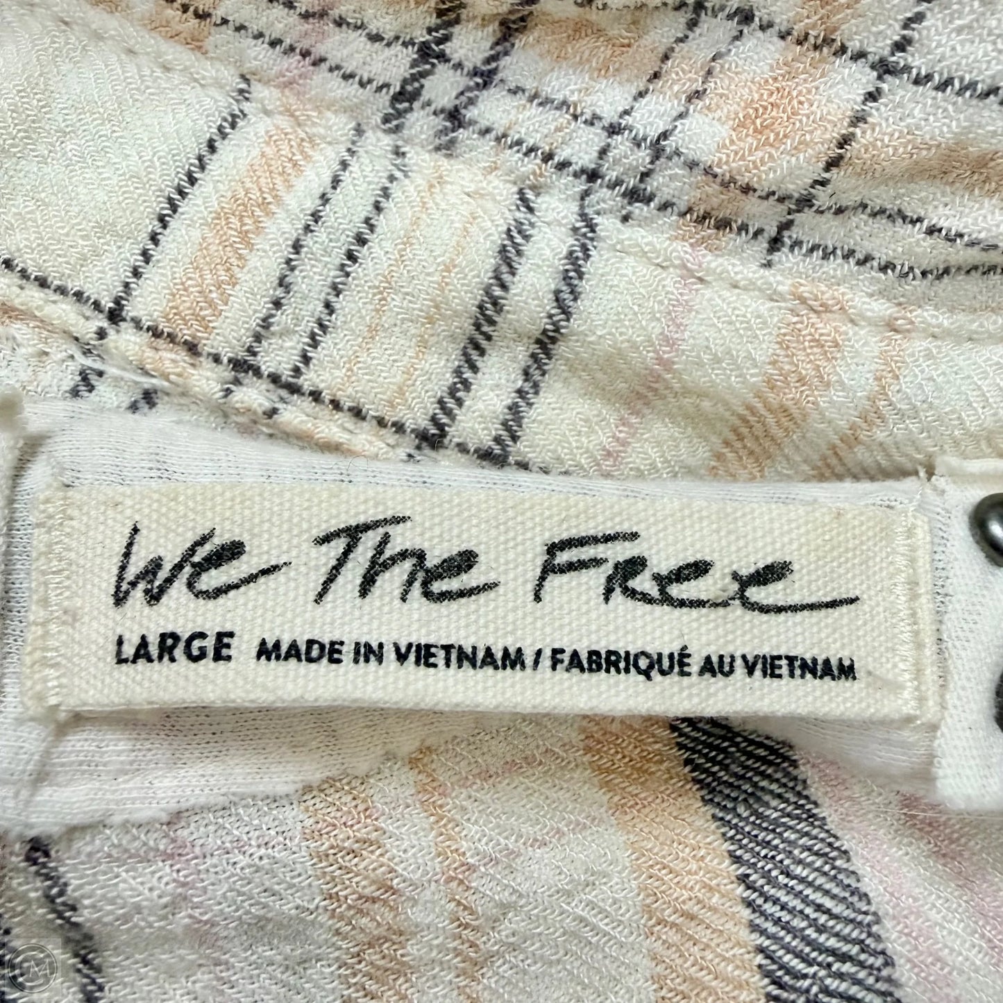 Top Long Sleeve By We The Free In Plaid Pattern, Size: L