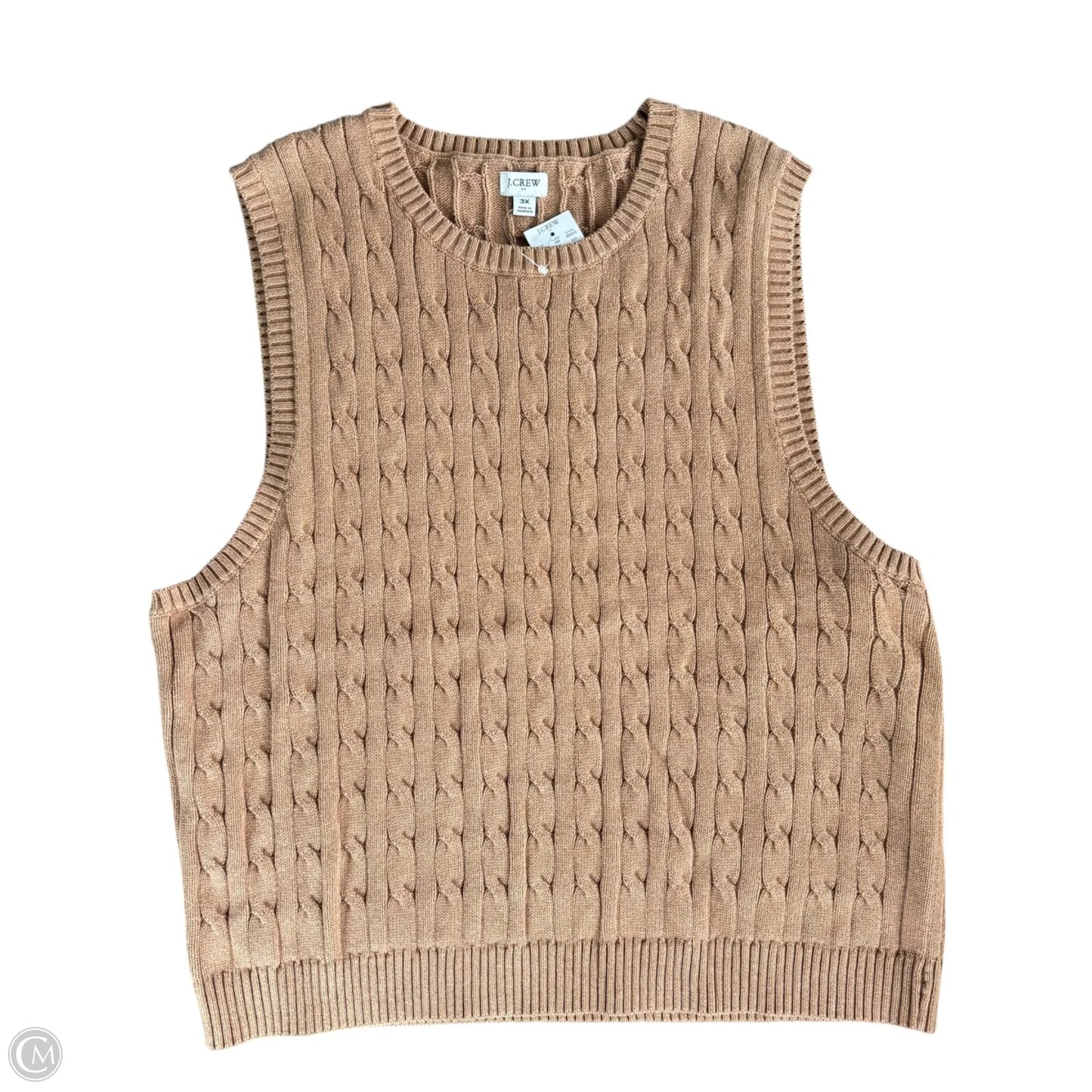 Vest Sweater By J. Crew In Tan, Size: 3x