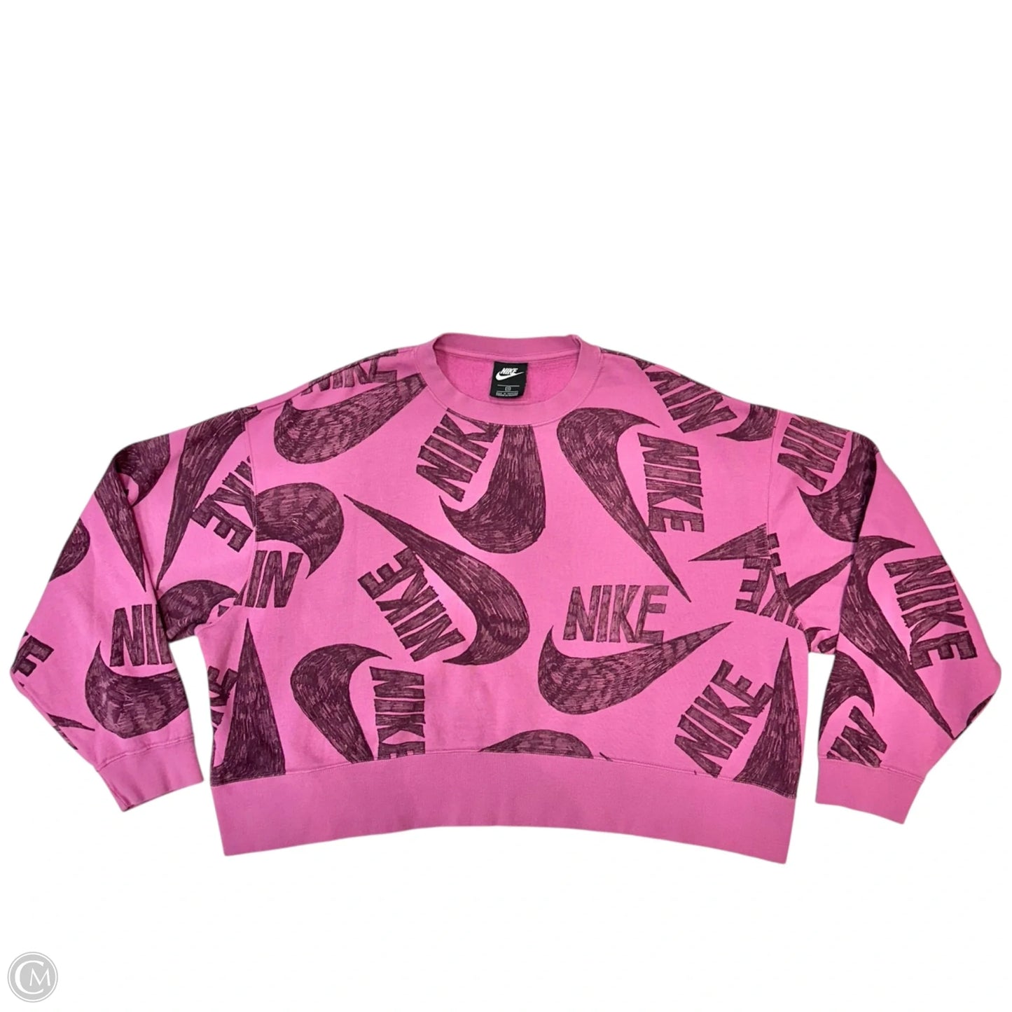 Athletic Sweatshirt Crewneck By Nike Apparel In Black & Purple, Size: 2x