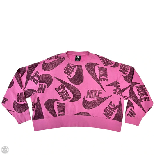 Athletic Sweatshirt Crewneck By Nike Apparel In Black & Purple, Size: 2x