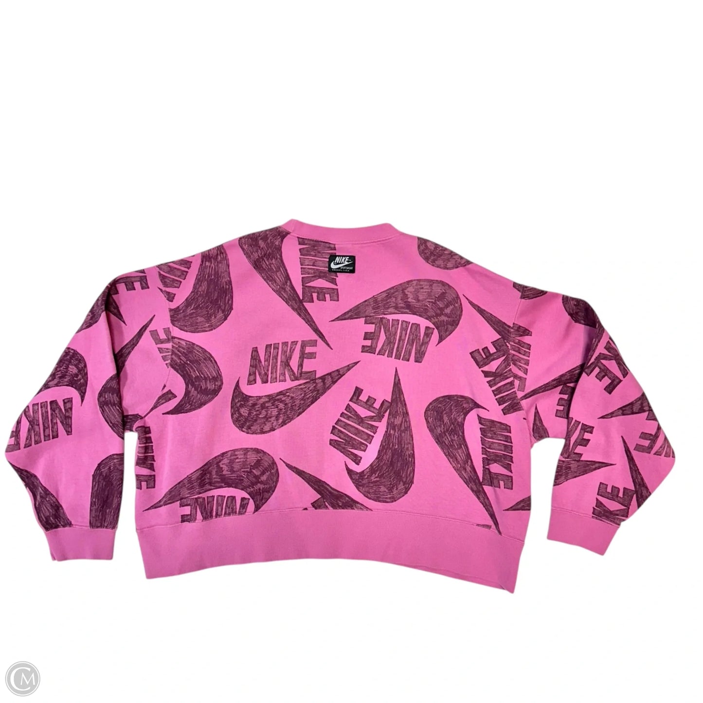 Athletic Sweatshirt Crewneck By Nike Apparel In Black & Purple, Size: 2x