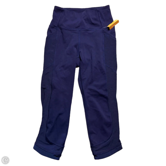 Athletic Capris By Lululemon In Navy, Size: 4