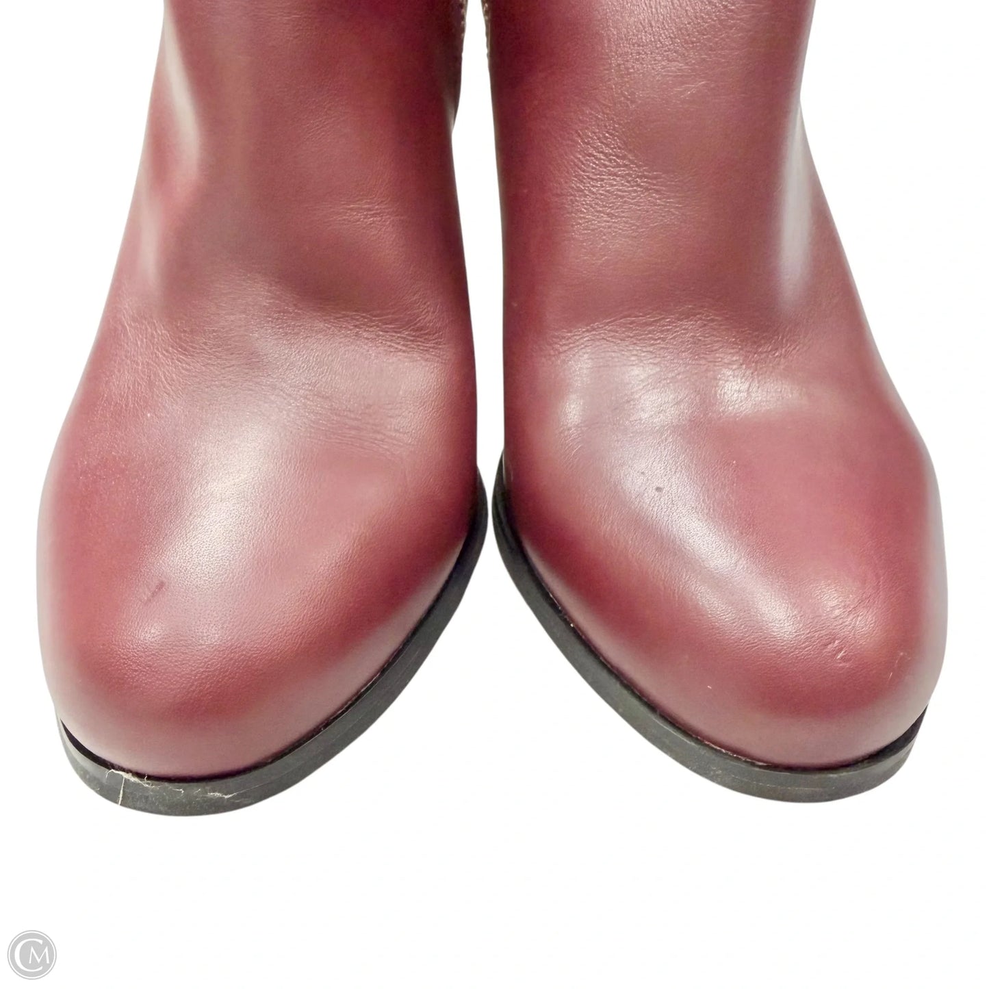 Boots Ankle Heels By Michael By Michael Kors In Maroon, Size: 7.5