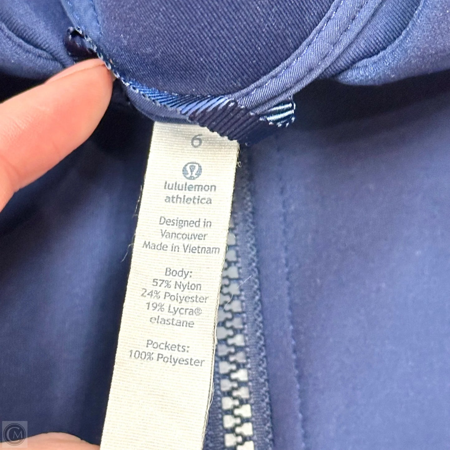 Athletic Jacket By Lululemon In Navy, Size: 6