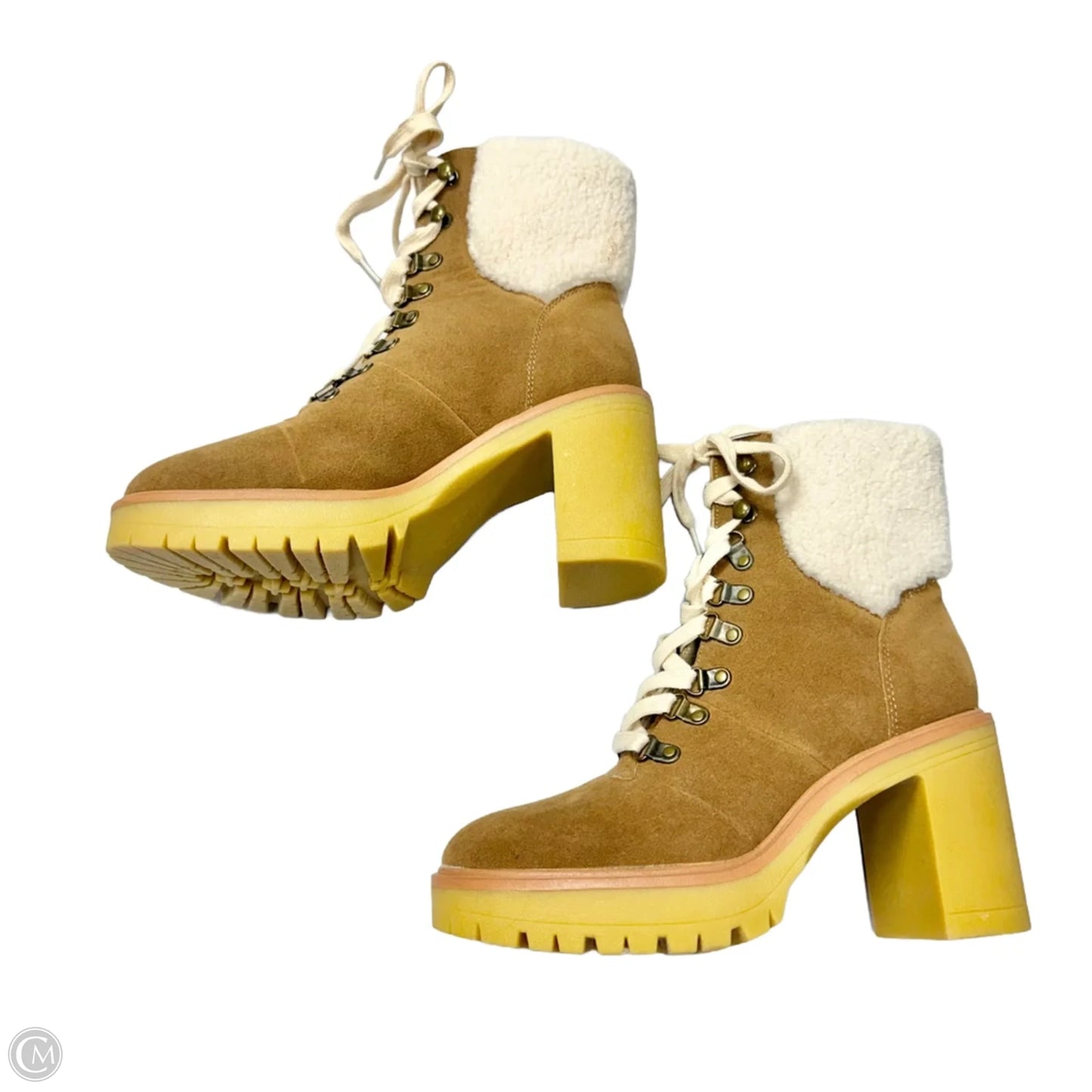 Boots Snow By Oasis Society In Brown & Cream, Size: 8