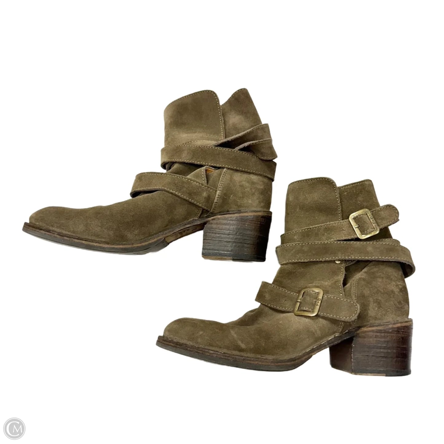 Boots Ankle Heels By Florentini Baker In Green, Size: 7.5