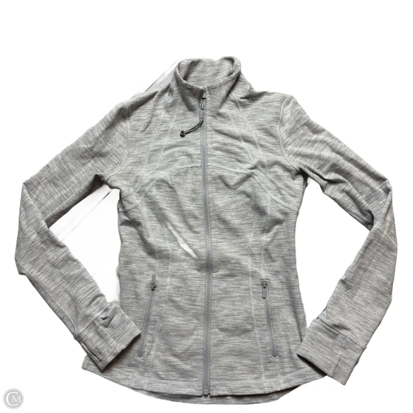 Athletic Jacket By Lululemon In Grey, Size: S