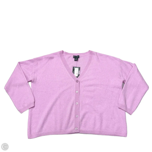 Sweater Cardigan Cashmere By Bloomingdales In Purple, Size: Xl
