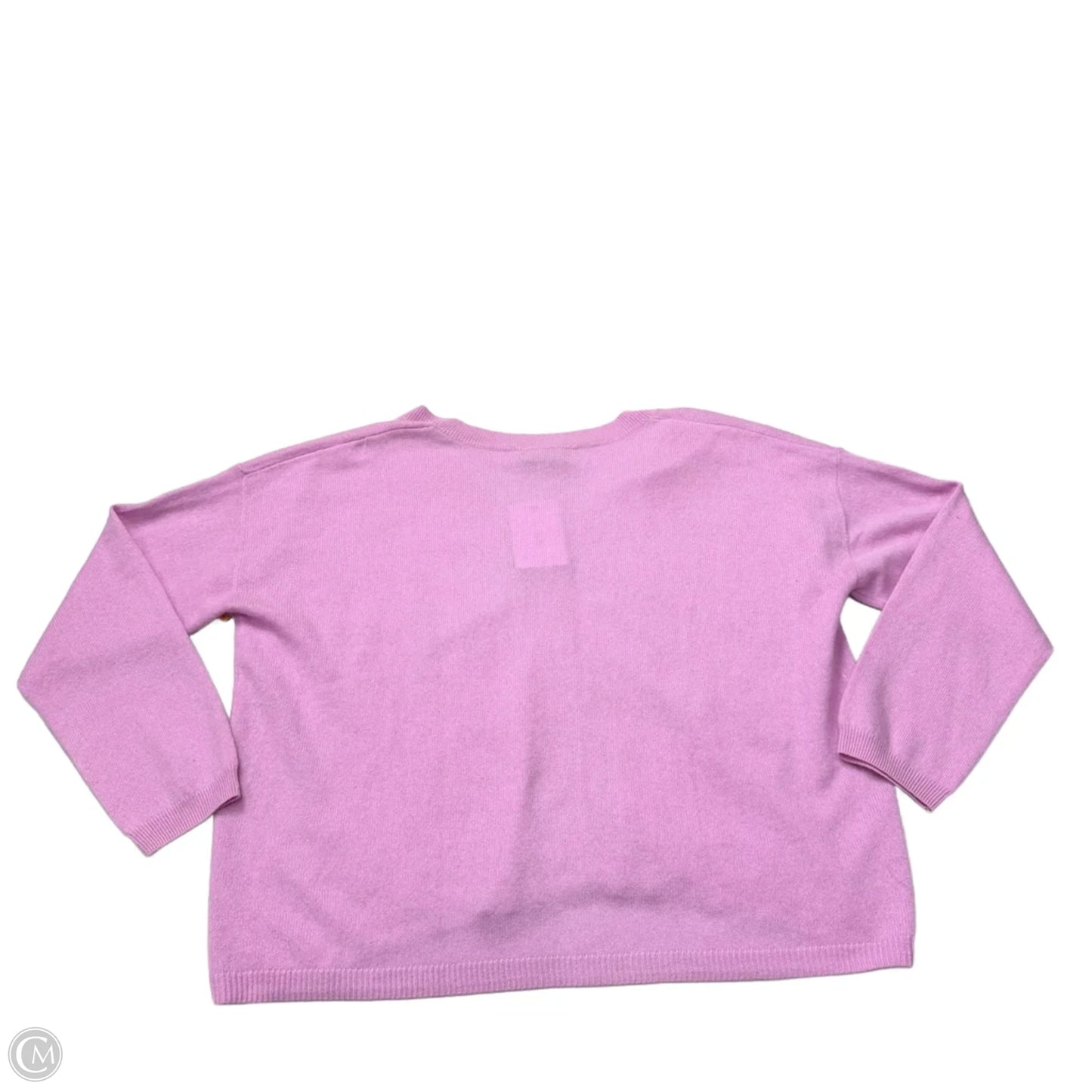 Sweater Cardigan Cashmere By Bloomingdales In Purple, Size: Xl