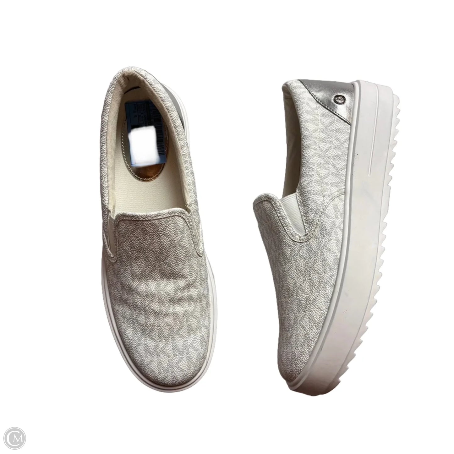 Shoes Sneakers By J Slides In Grey & White, Size: 8