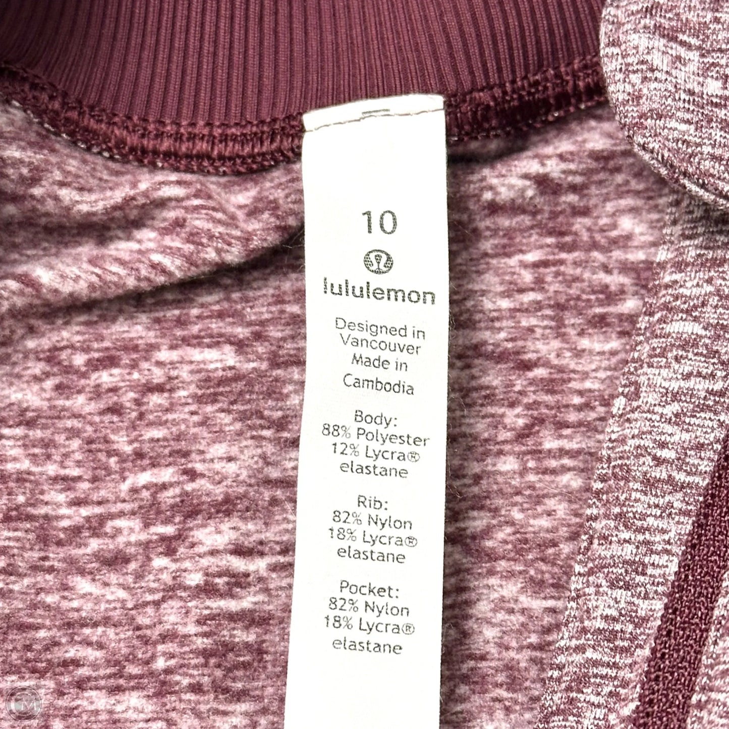 Athletic Jacket By Lululemon In Purple, Size: M