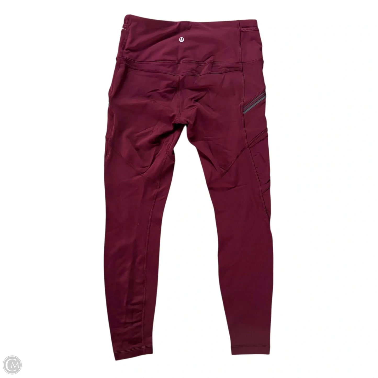 Athletic Leggings By Lululemon In Maroon, Size: M