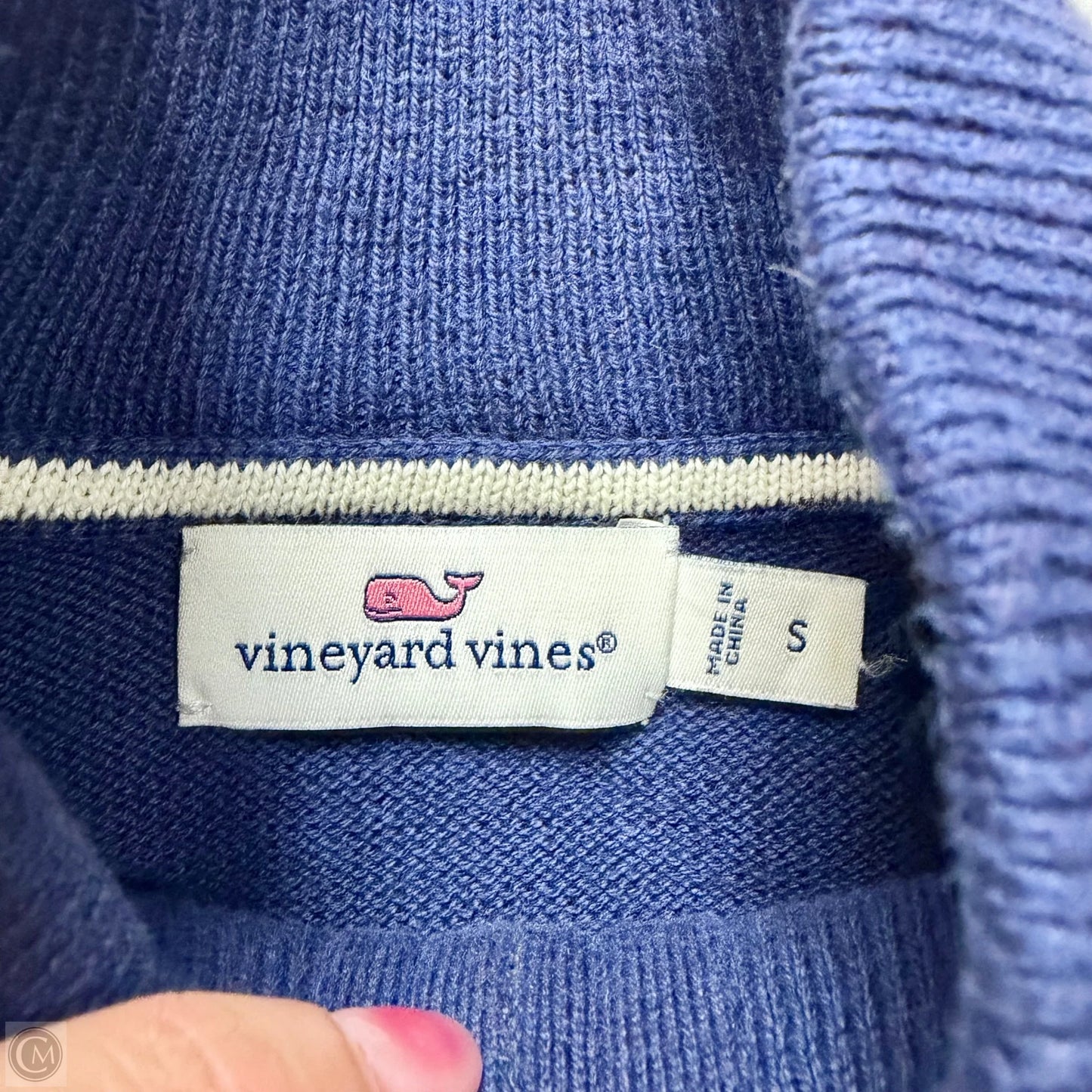 Sweatshirt Collar By Vineyard Vines In Navy, Size: S
