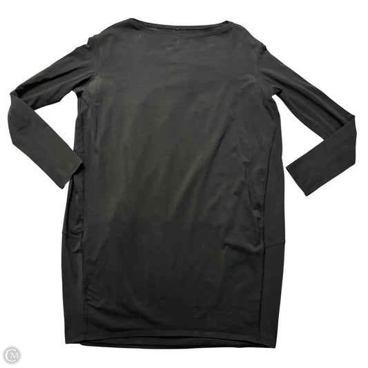 Athletic Top Long Sleeve Collar By Lululemon In Black, Size: M