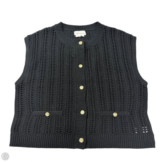 Vest Sweater By Anthropologie In Black, Size: M