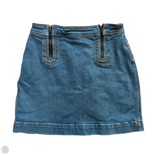 Skirt Mini & Short By Anthropologie In Blue Denim, Size: 4
