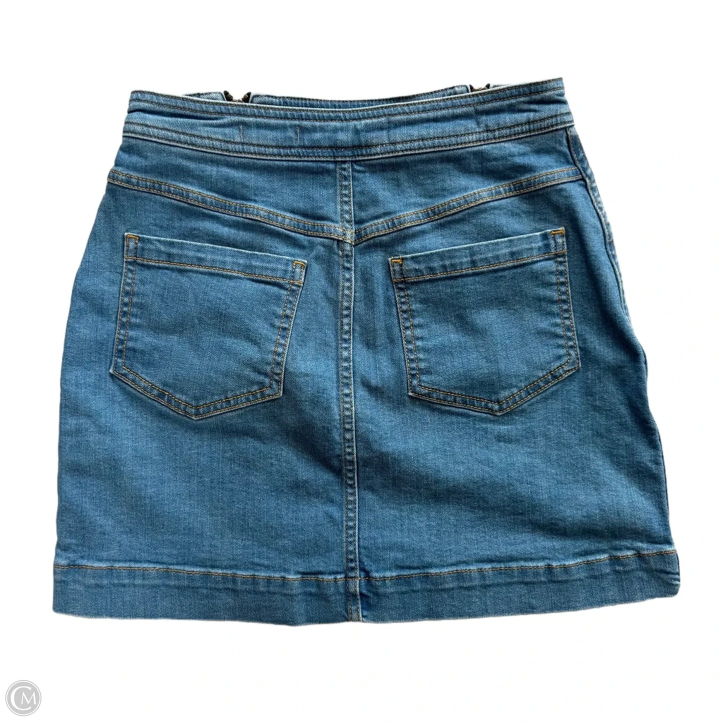 Skirt Mini & Short By Anthropologie In Blue Denim, Size: 4