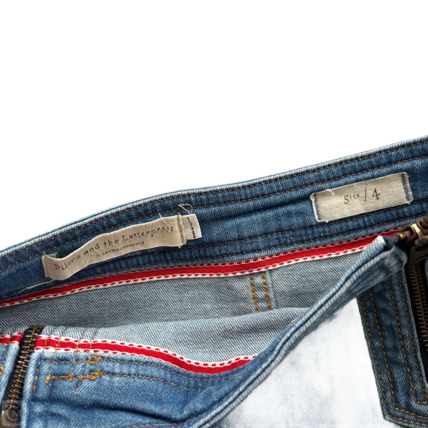 Skirt Mini & Short By Anthropologie In Blue Denim, Size: 4