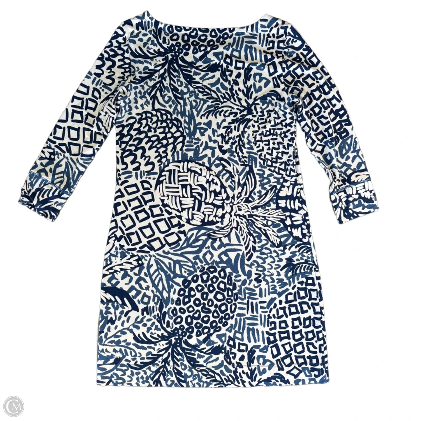 Dress Designer By Lilly Pulitzer In Blue & White, Size: M