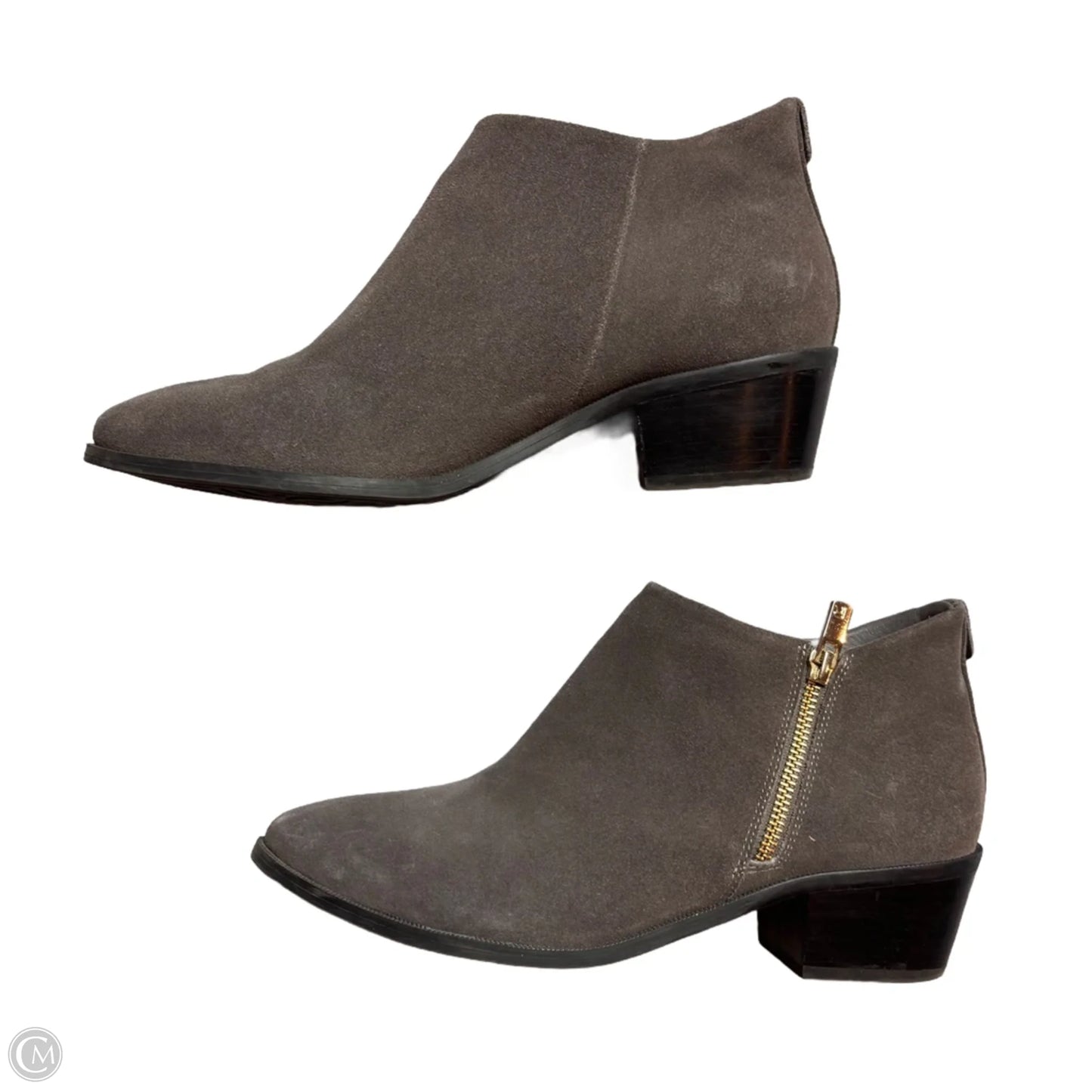 Boots Ankle Heels By Taryn Rose In Grey, Size: 10