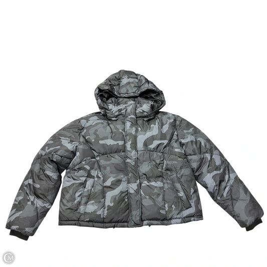 Coat Puffer & Quilted By Sebby In Camouflage Print, Size: Xl