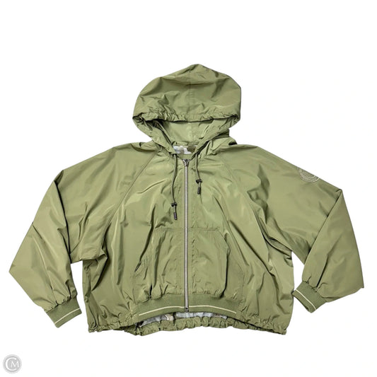 Jacket Windbreaker By Dkny In Green, Size: L