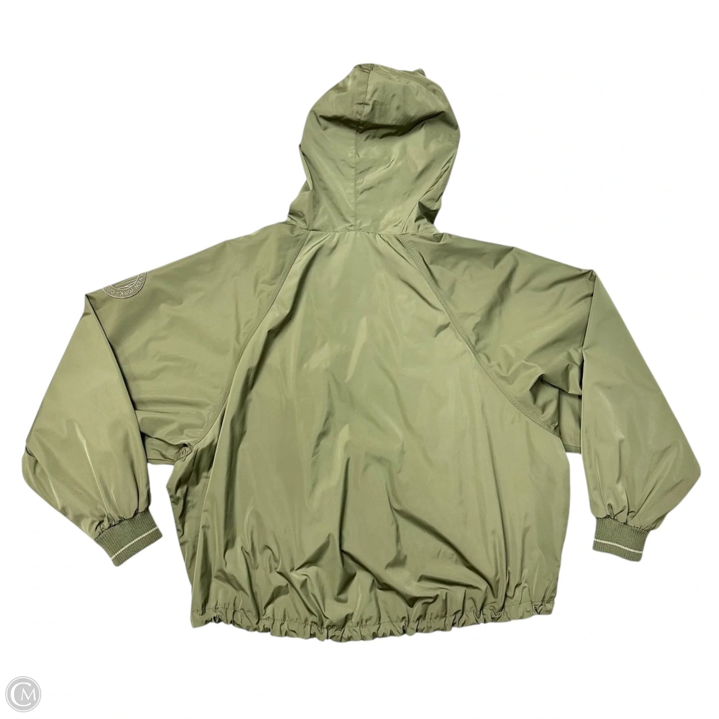 Jacket Windbreaker By Dkny In Green, Size: L