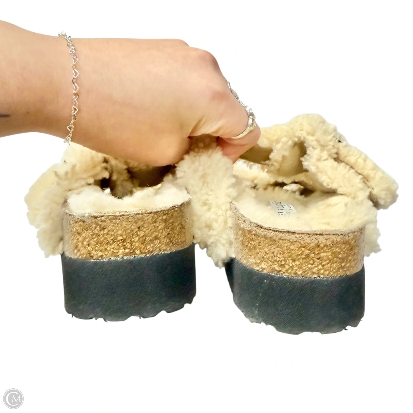 Sandals Flats By Papillio by Birkenstock In Cream, Size: 6.5