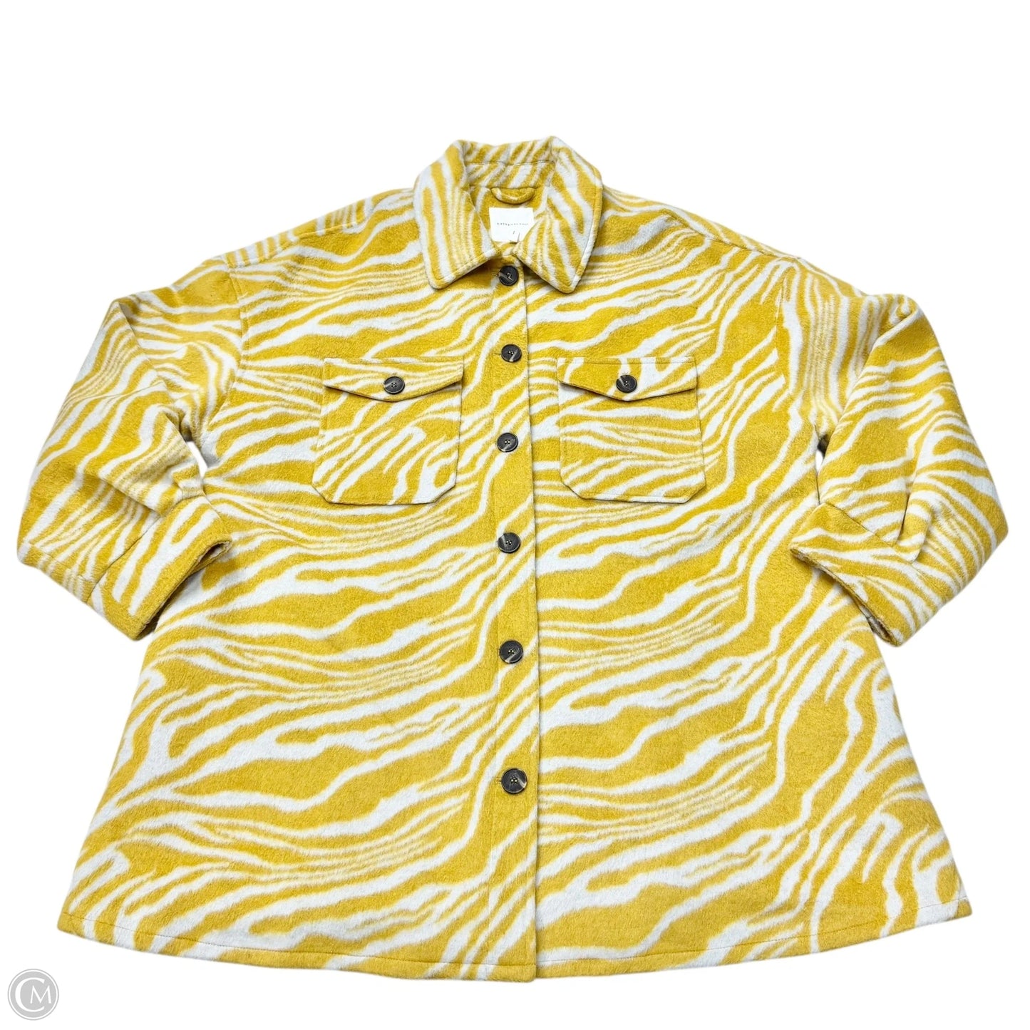 Jacket Shirt By Avec Les Filles In Zebra Print, Size: Xl