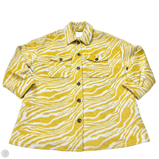 Jacket Shirt By Avec Les Filles In Zebra Print, Size: Xl