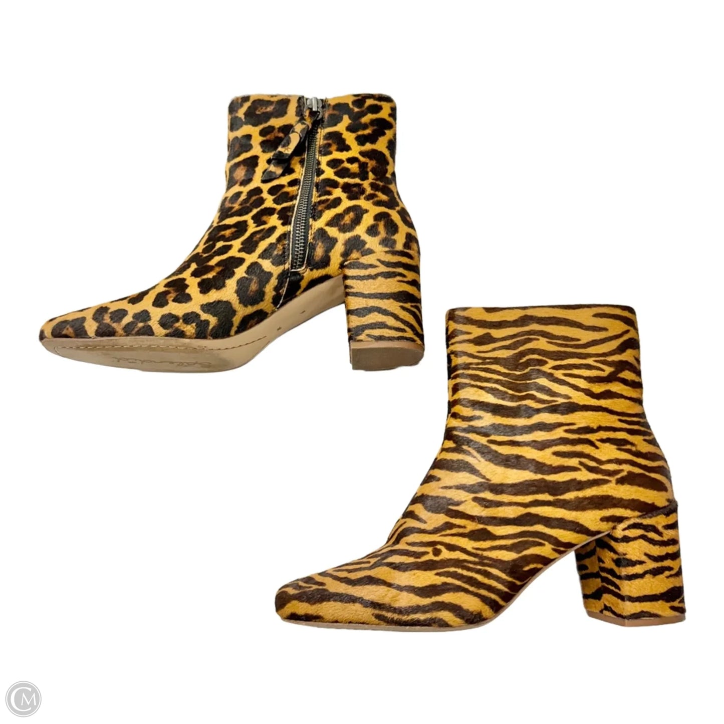 Boots Ankle Heels By Splendid In Animal Print, Size: 9