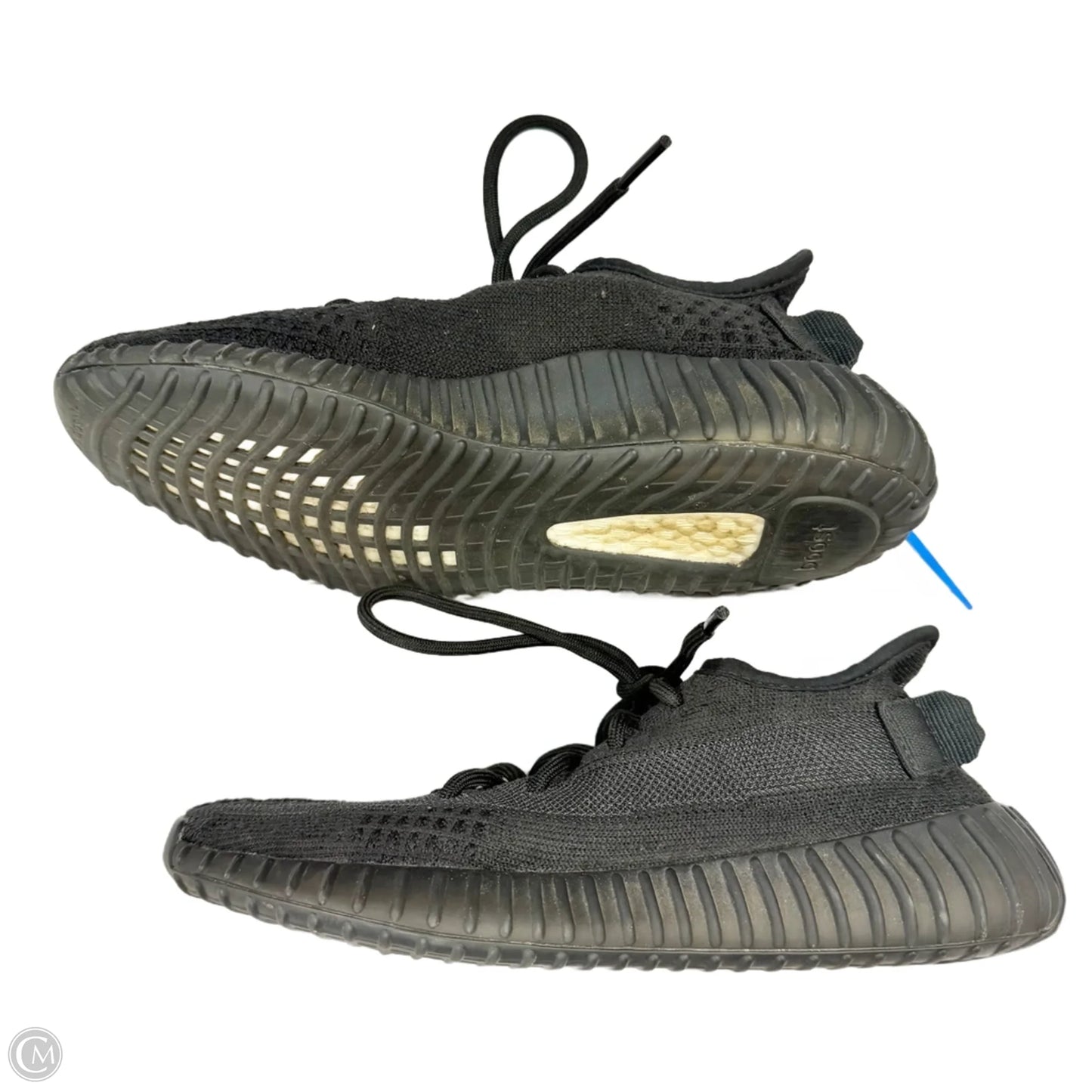 Shoes Luxury Designer By Yeezy In Black, Size: 8.5