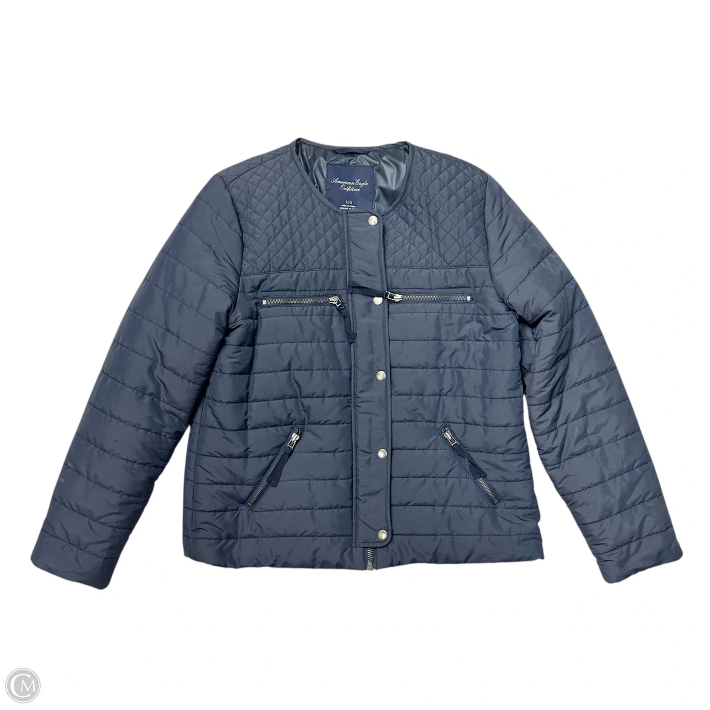 Jacket Puffer & Quilted By American Eagle In Blue, Size: L
