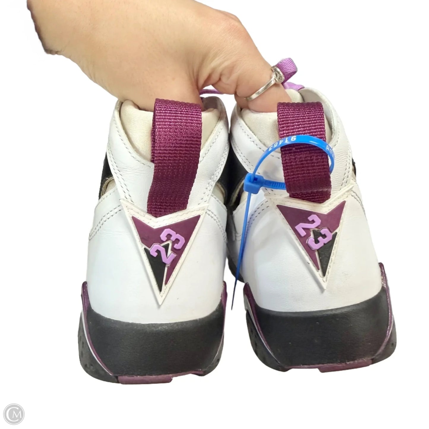 Shoes Luxury Designer By Jordan In Purple & White, Size: 8