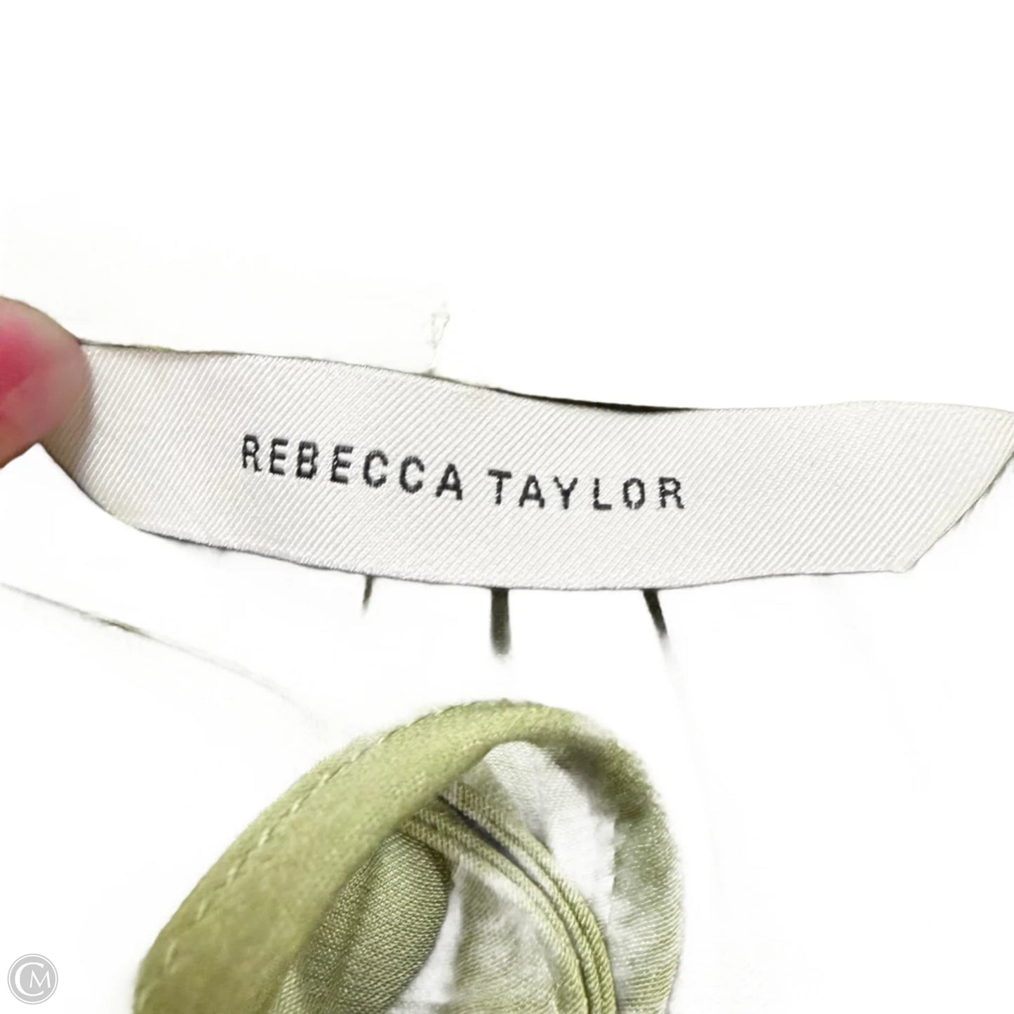 Blouse Long Sleeve By Rebecca Taylor In Green, Size: S