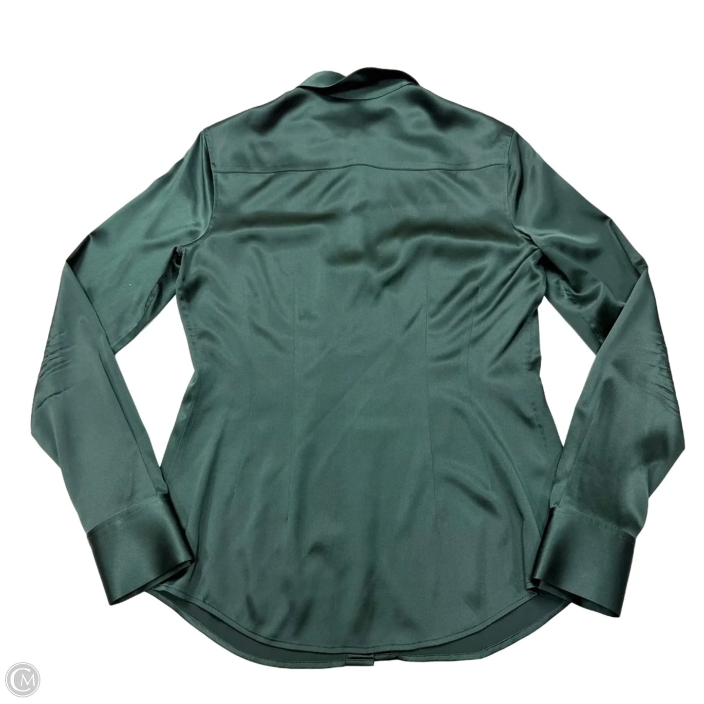 Blouse Long Sleeve By Theory In Green, Size: M