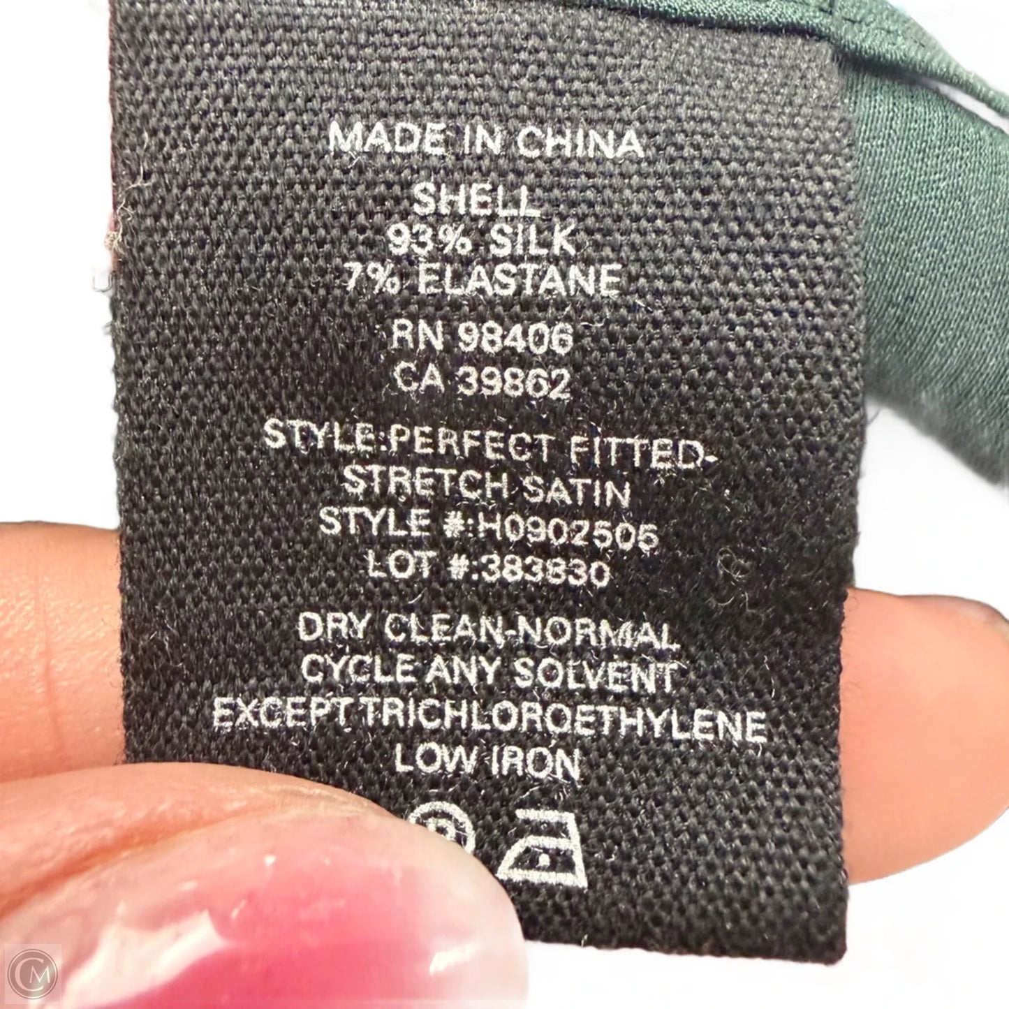 Blouse Long Sleeve By Theory In Green, Size: M