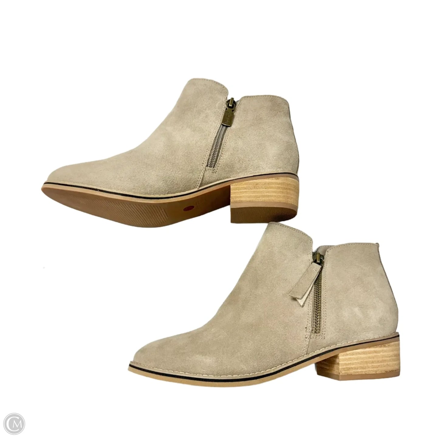 Boots Ankle Heels By Blondo In Grey, Size: 8