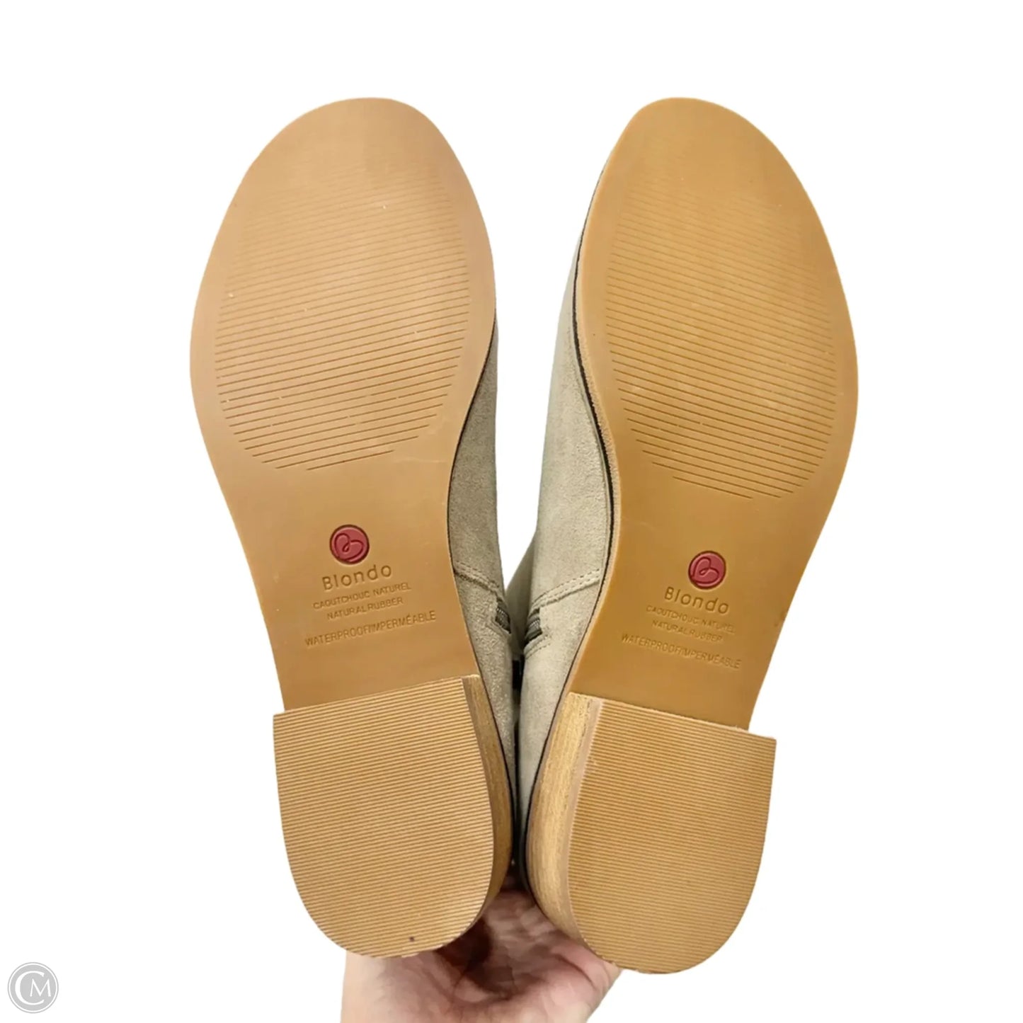 Boots Ankle Heels By Blondo In Grey, Size: 8