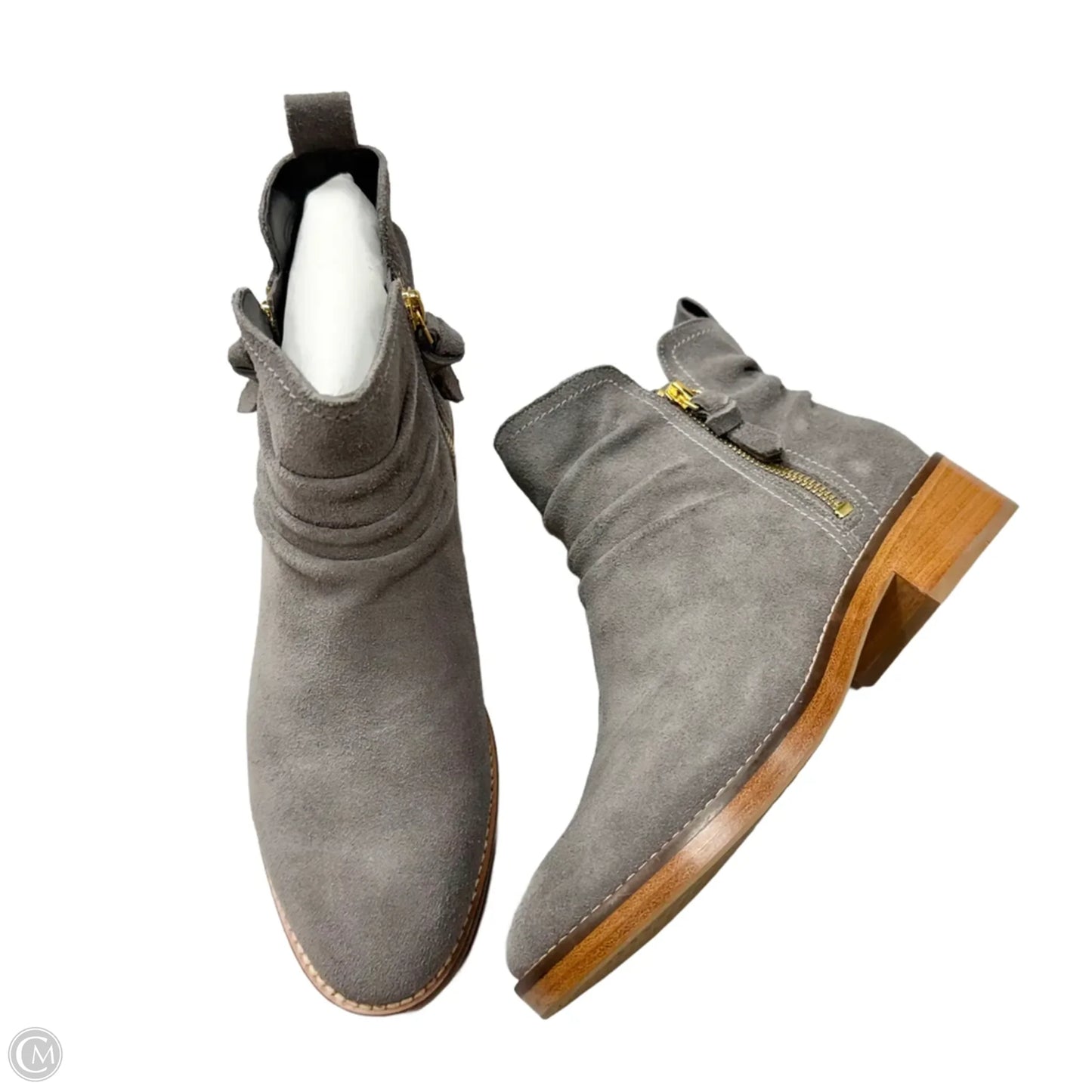 Boots Ankle Heels By Cole-haan In Grey, Size: 7.5